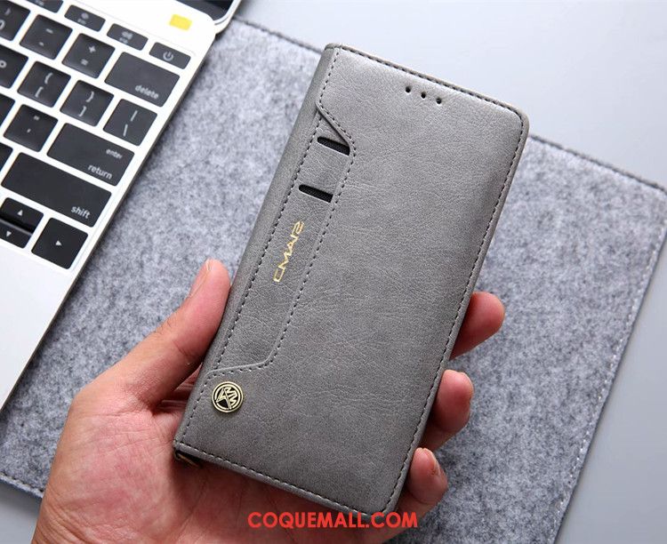 Étui Huawei P Smart+ Protection Sac Carte Étui En Cuir, Coque Huawei P Smart+ Tout Compris Téléphone Portable Braun