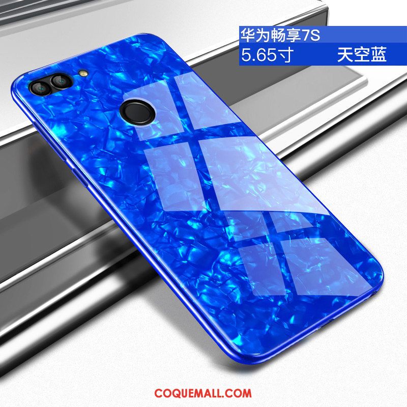 Étui Huawei P Smart Rouge Créatif Personnalité, Coque Huawei P Smart Verre Trempé Verre