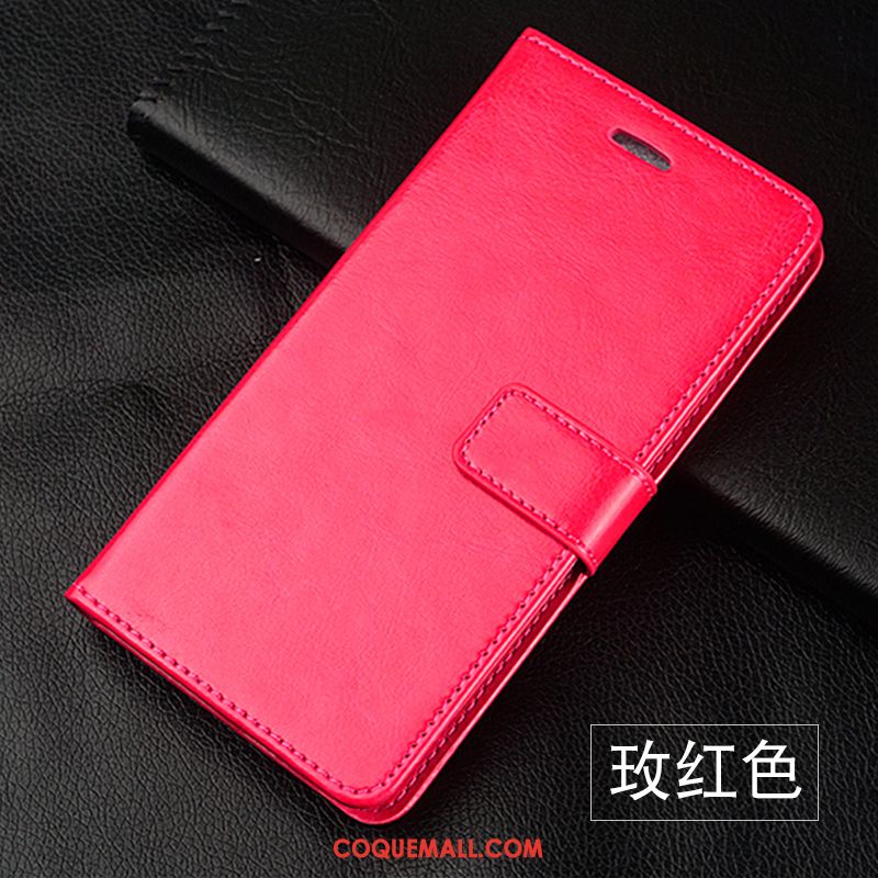 Étui Huawei P Smart Silicone Cuir Incassable, Coque Huawei P Smart Jeunesse Rouge