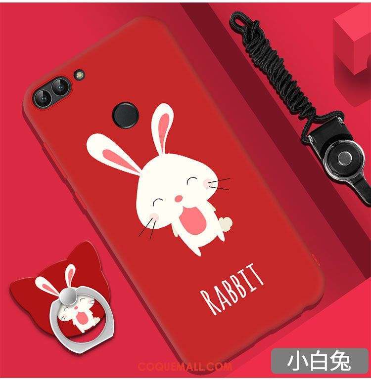 Étui Huawei P Smart Silicone Membrane Anneau, Coque Huawei P Smart Ornements Suspendus Délavé En Daim