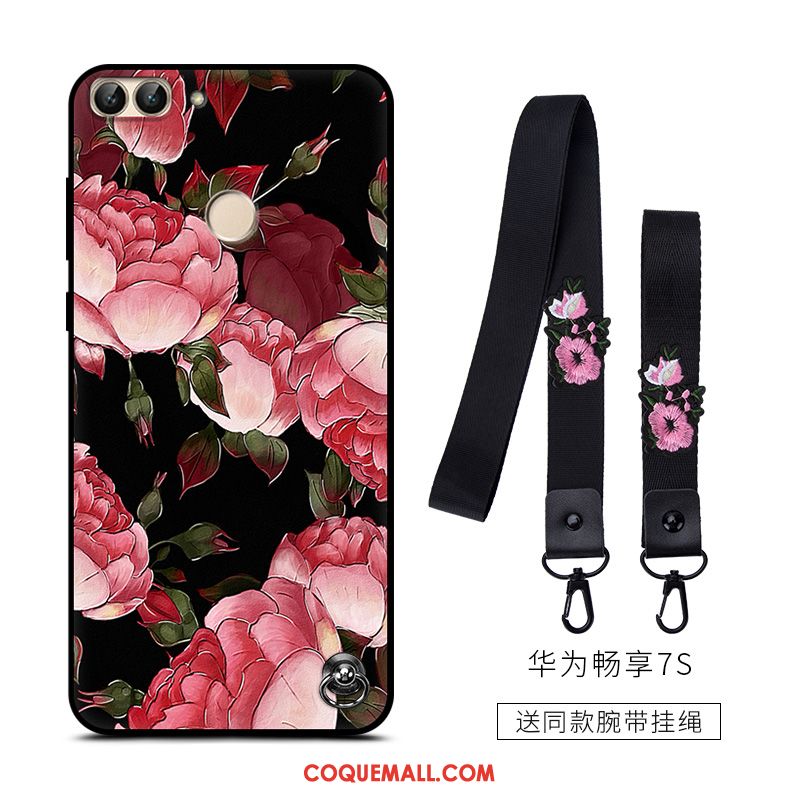 Étui Huawei P Smart Silicone Téléphone Portable Tendance, Coque Huawei P Smart Noir Charmant