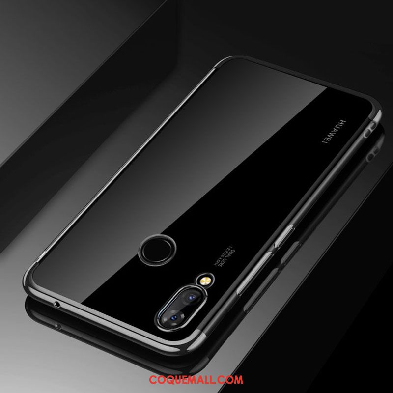Étui Huawei P Smart+ Silicone Téléphone Portable Transparent, Coque Huawei P Smart+ Nouveau Simple