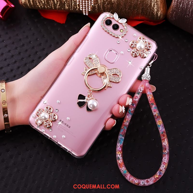 Étui Huawei P Smart Strass Fluide Doux Protection, Coque Huawei P Smart Transparent Téléphone Portable