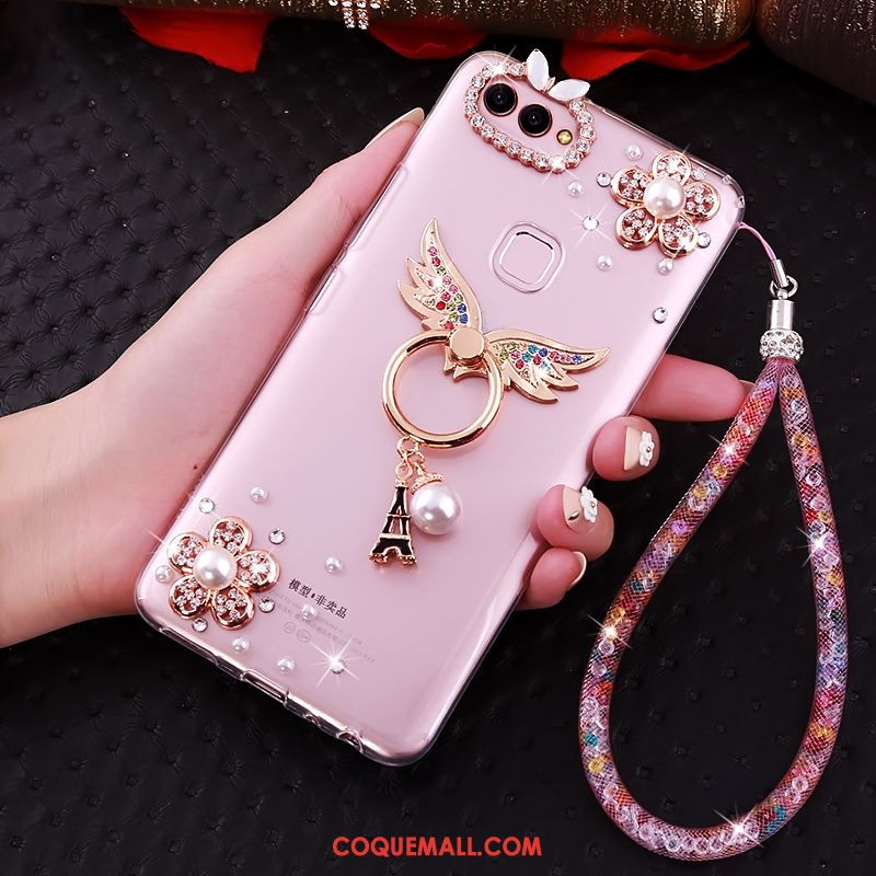 Étui Huawei P Smart Strass Fluide Doux Protection, Coque Huawei P Smart Transparent Téléphone Portable