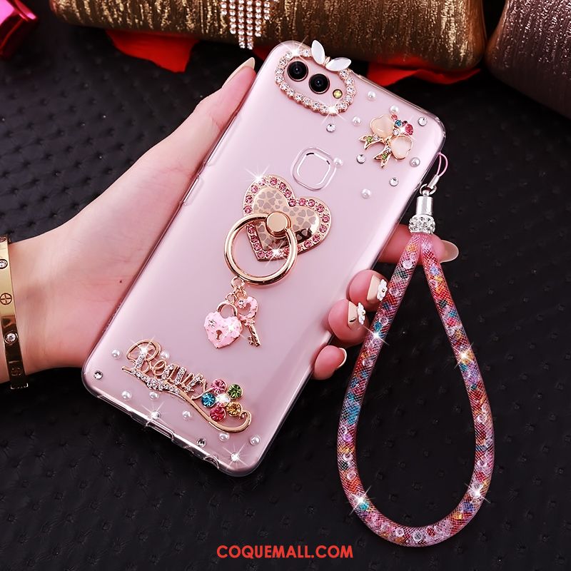 Étui Huawei P Smart Strass Fluide Doux Protection, Coque Huawei P Smart Transparent Téléphone Portable