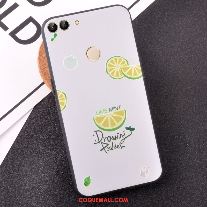 Étui Huawei P Smart Tendance Délavé En Daim Téléphone Portable, Coque Huawei P Smart Citron Jaune