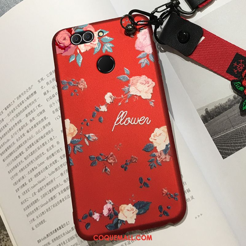 Étui Huawei P Smart Tendance Rouge Ornements Suspendus, Coque Huawei P Smart Nouveau Téléphone Portable