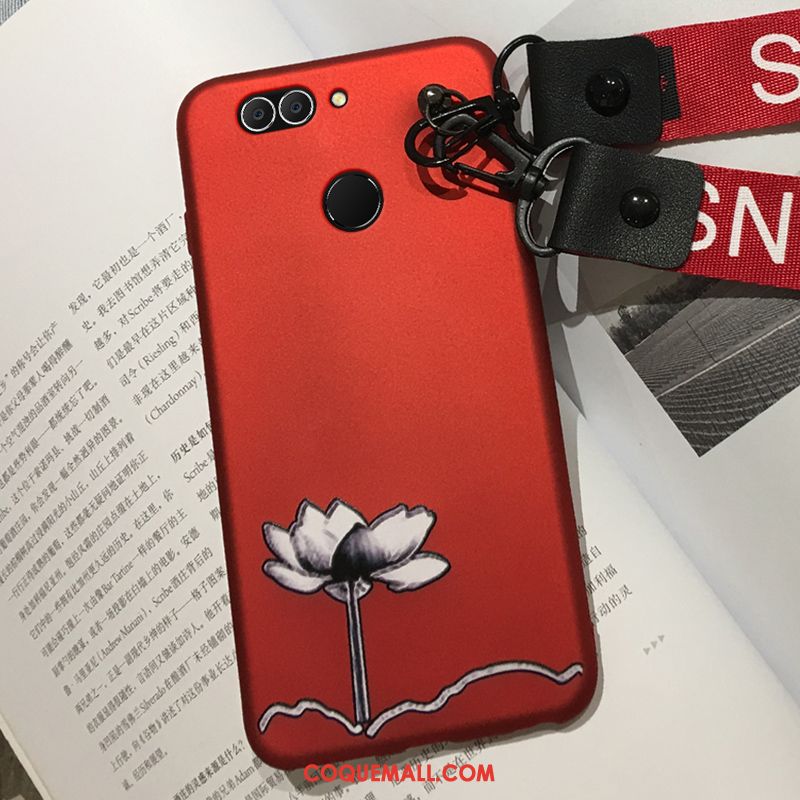 Étui Huawei P Smart Tendance Rouge Ornements Suspendus, Coque Huawei P Smart Nouveau Téléphone Portable