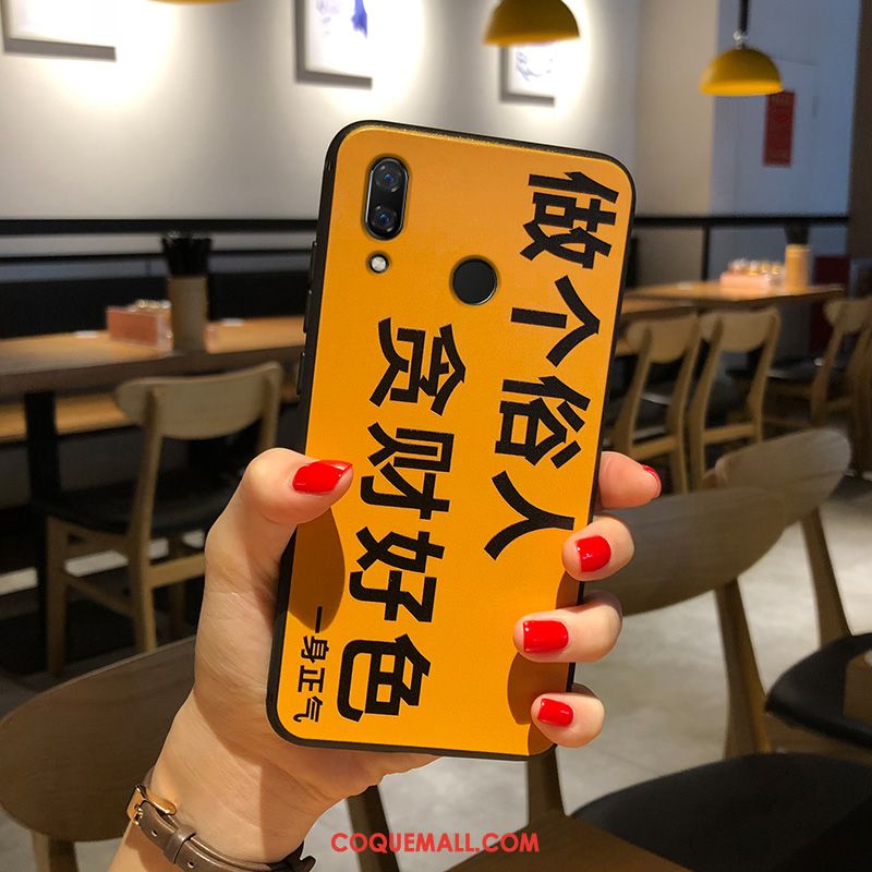 Étui Huawei P Smart+ Tout Compris Personnalité Rose, Coque Huawei P Smart+ Clair Amoureux