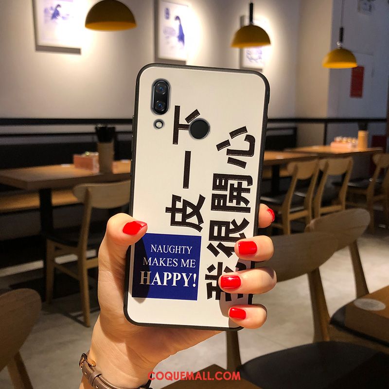 Étui Huawei P Smart+ Tout Compris Personnalité Rose, Coque Huawei P Smart+ Clair Amoureux