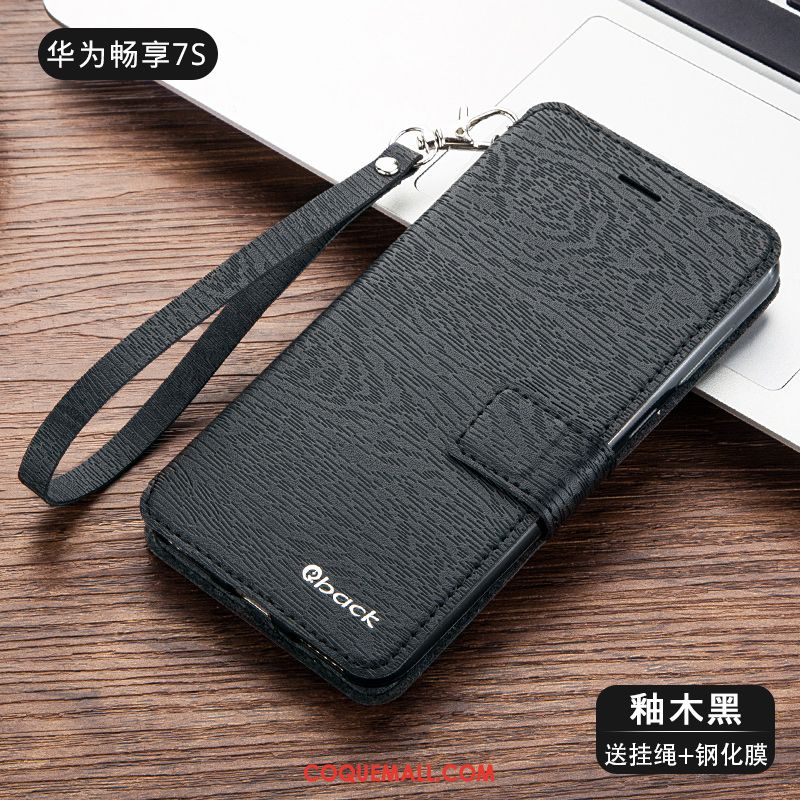 Étui Huawei P Smart Tout Compris Téléphone Portable Étui En Cuir, Coque Huawei P Smart Protection Bleu