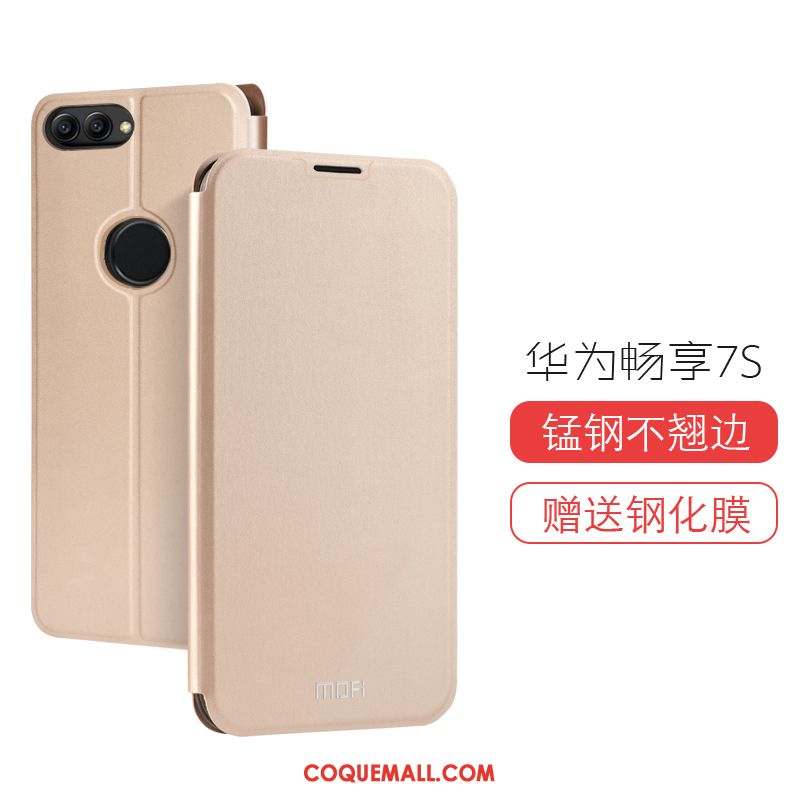 Étui Huawei P Smart Téléphone Portable Étui En Cuir, Coque Huawei P Smart Beige