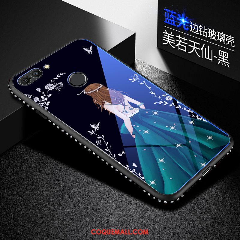 Étui Huawei P Smart Verre Trempé Téléphone Portable Dessin Animé, Coque Huawei P Smart Net Rouge Tendance