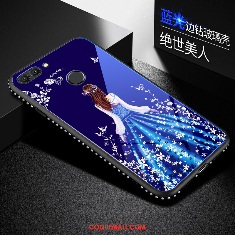 Étui Huawei P Smart Verre Trempé Téléphone Portable Dessin Animé, Coque Huawei P Smart Net Rouge Tendance