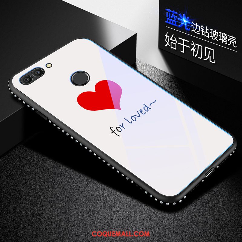 Étui Huawei P Smart Verre Trempé Téléphone Portable Dessin Animé, Coque Huawei P Smart Net Rouge Tendance