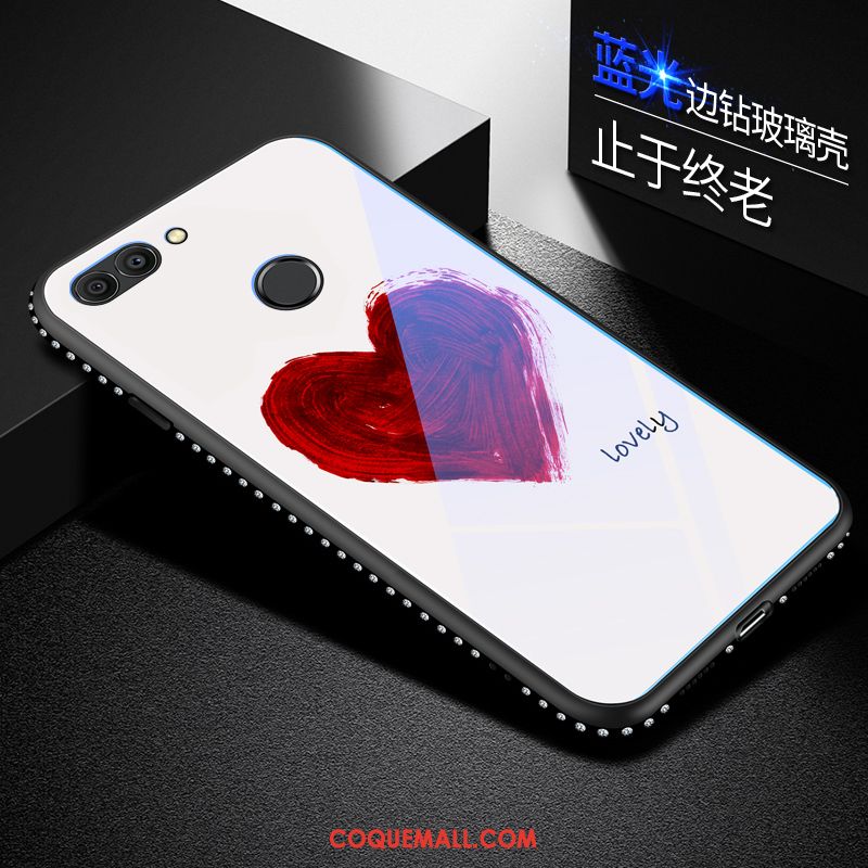 Étui Huawei P Smart Verre Trempé Téléphone Portable Dessin Animé, Coque Huawei P Smart Net Rouge Tendance