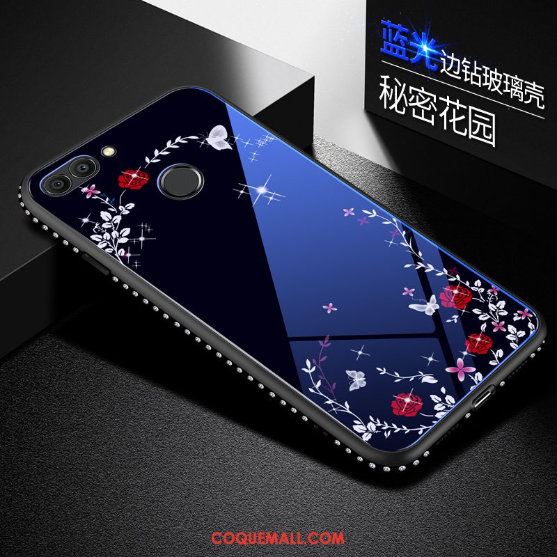 Étui Huawei P Smart Verre Trempé Téléphone Portable Dessin Animé, Coque Huawei P Smart Net Rouge Tendance