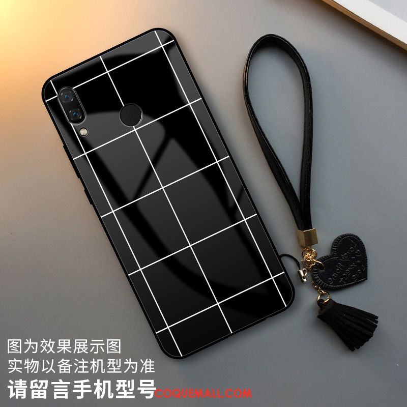 Étui Huawei P Smart Z Incassable Blanc Plaid, Coque Huawei P Smart Z Verre Simple