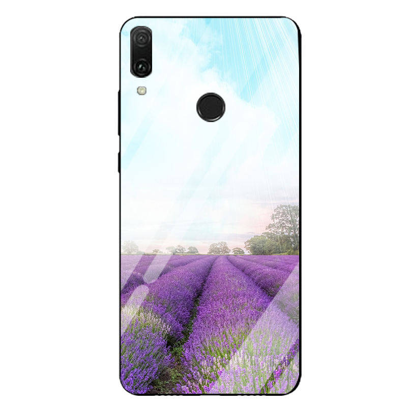 Étui Huawei P Smart Z Paysage Incassable Verre, Coque Huawei P Smart Z Téléphone Portable Miroir