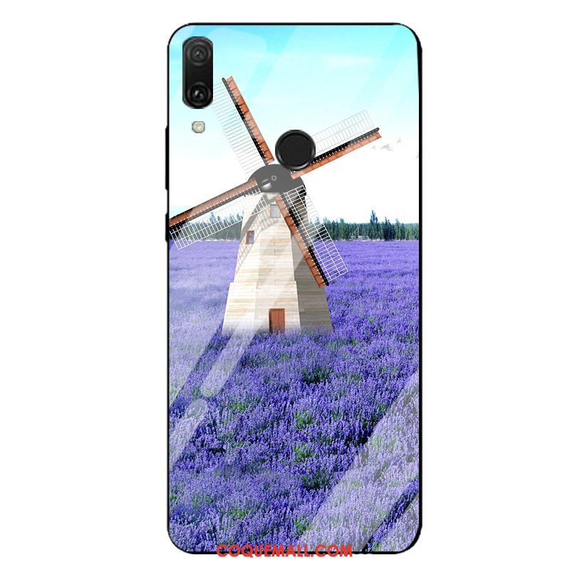 Étui Huawei P Smart Z Paysage Incassable Verre, Coque Huawei P Smart Z Téléphone Portable Miroir