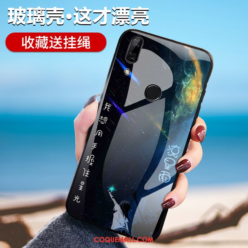 Étui Huawei P Smart Z Protection Charmant Silicone, Coque Huawei P Smart Z Verre Noir