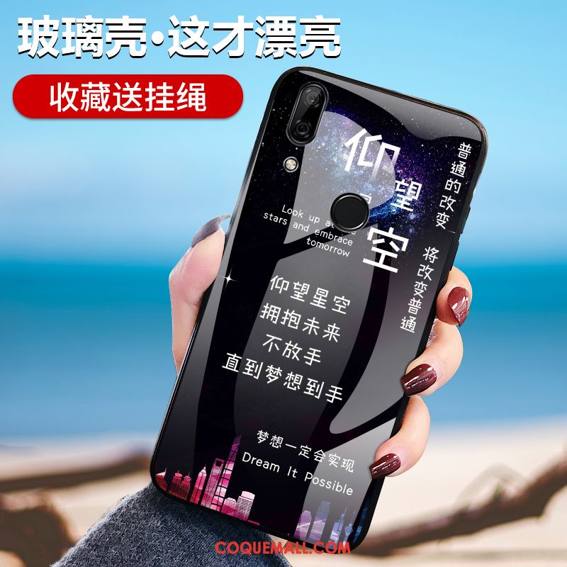 Étui Huawei P Smart Z Protection Charmant Silicone, Coque Huawei P Smart Z Verre Noir