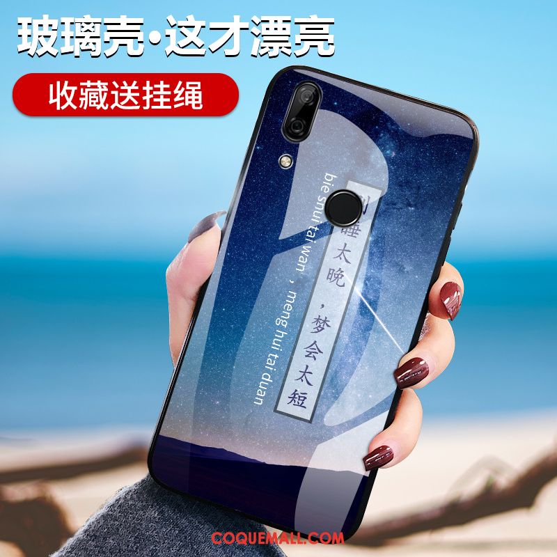 Étui Huawei P Smart Z Protection Charmant Silicone, Coque Huawei P Smart Z Verre Noir