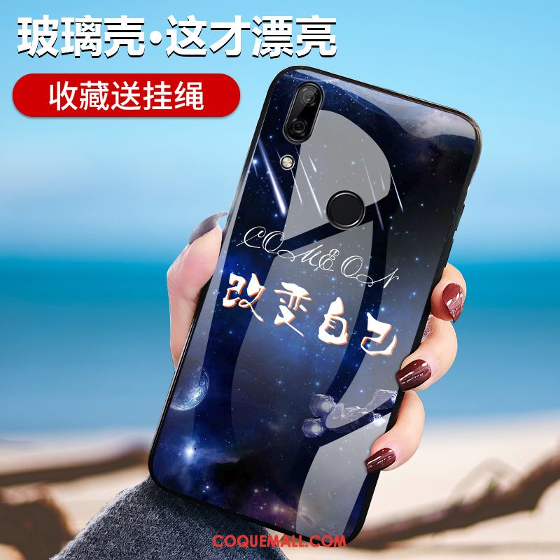 Étui Huawei P Smart Z Protection Charmant Silicone, Coque Huawei P Smart Z Verre Noir