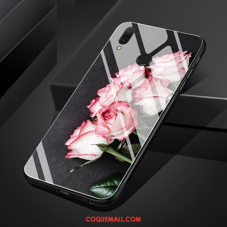 Étui Huawei P Smart Z Téléphone Portable Frais Fleurs, Coque Huawei P Smart Z Créatif Verre
