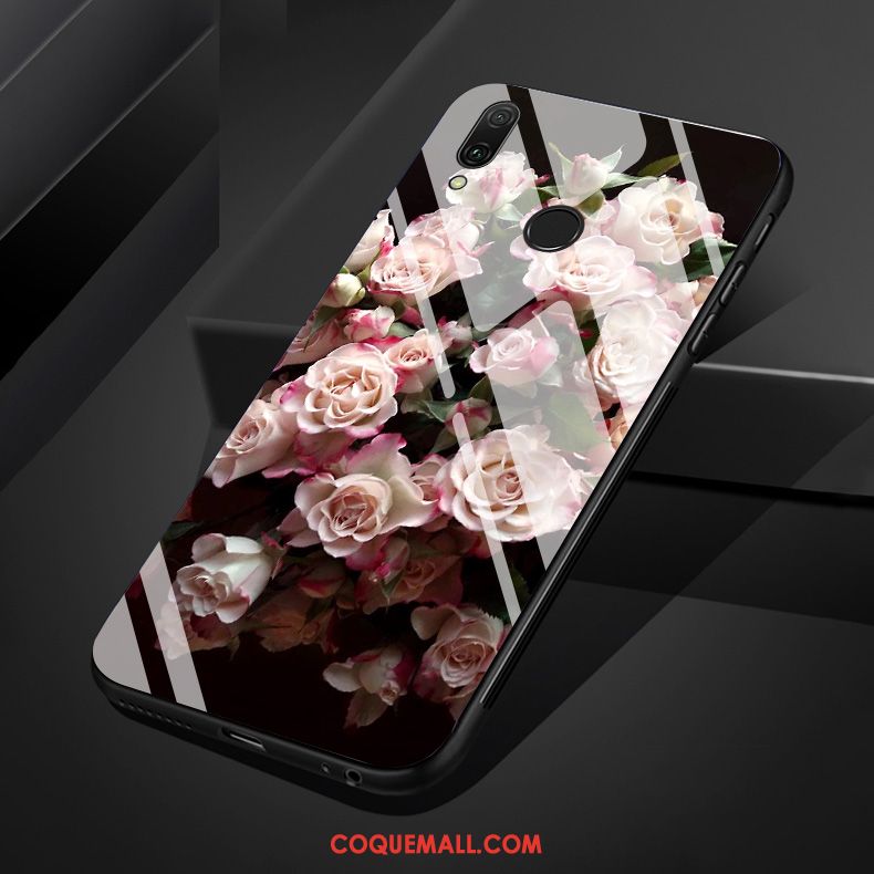 Étui Huawei P Smart Z Téléphone Portable Frais Fleurs, Coque Huawei P Smart Z Créatif Verre
