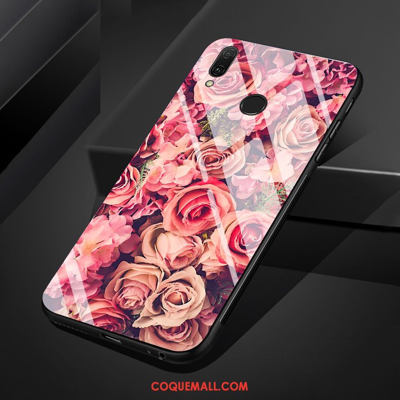 Étui Huawei P Smart Z Téléphone Portable Frais Fleurs, Coque Huawei P Smart Z Créatif Verre