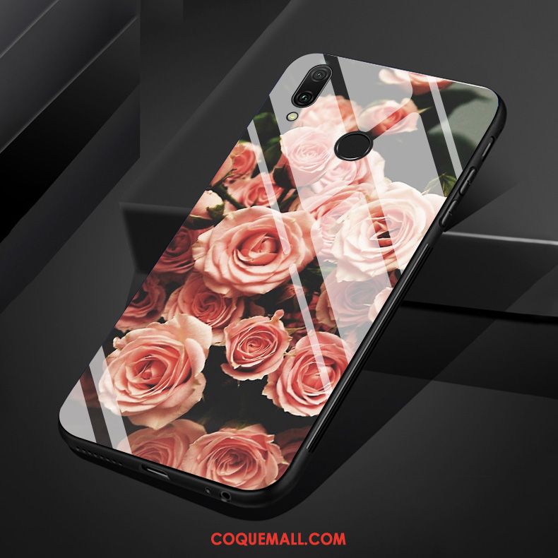 Étui Huawei P Smart Z Téléphone Portable Frais Fleurs, Coque Huawei P Smart Z Créatif Verre