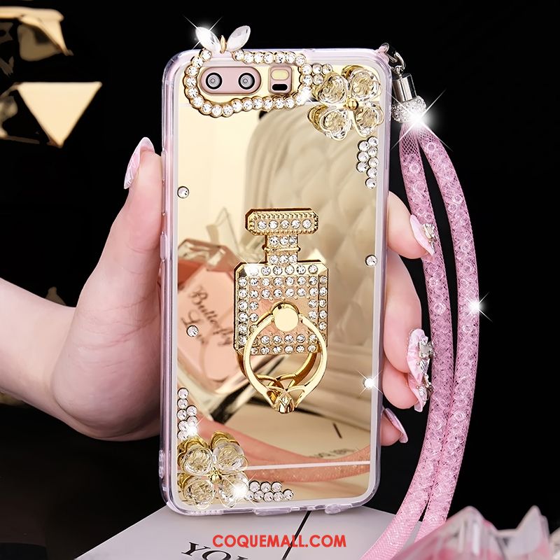 Étui Huawei P10 Argent Incassable Fluide Doux, Coque Huawei P10 Téléphone Portable Miroir