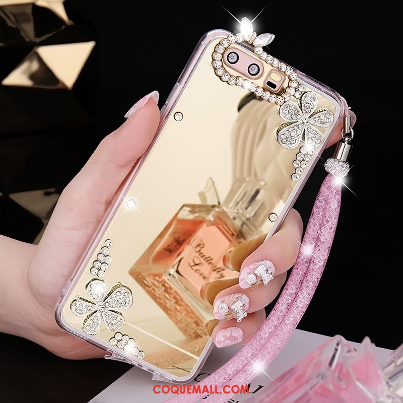 Étui Huawei P10 Argent Incassable Fluide Doux, Coque Huawei P10 Téléphone Portable Miroir