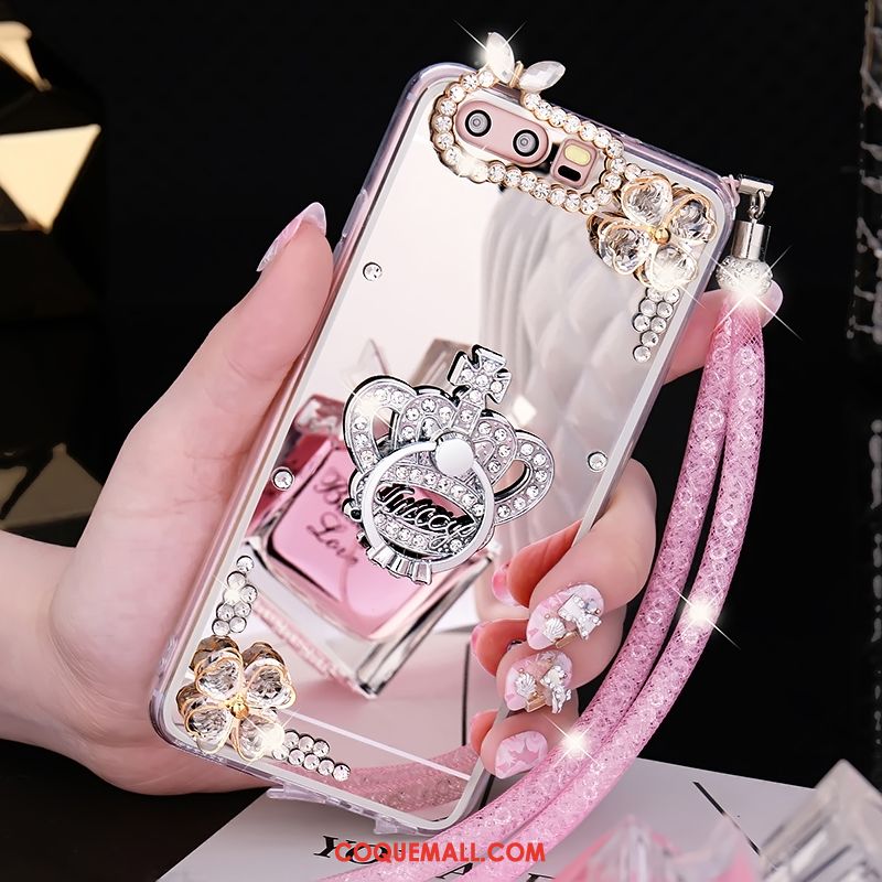 Étui Huawei P10 Argent Incassable Fluide Doux, Coque Huawei P10 Téléphone Portable Miroir