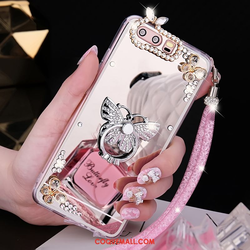 Étui Huawei P10 Argent Incassable Fluide Doux, Coque Huawei P10 Téléphone Portable Miroir