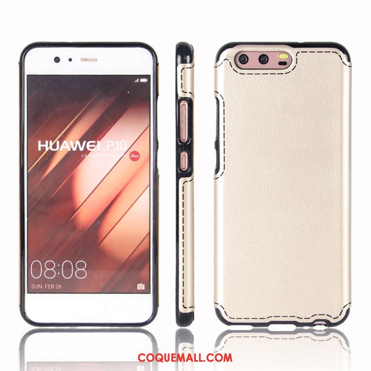 Étui Huawei P10 Bleu Couvercle Arrière Incassable, Coque Huawei P10 Cuir Protection