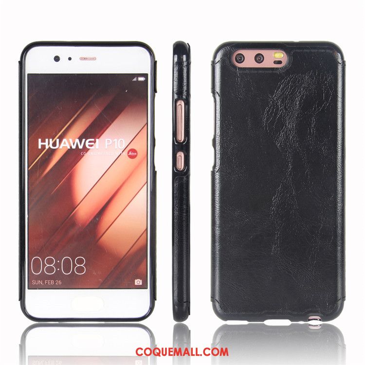 Étui Huawei P10 Bleu Couvercle Arrière Incassable, Coque Huawei P10 Cuir Protection