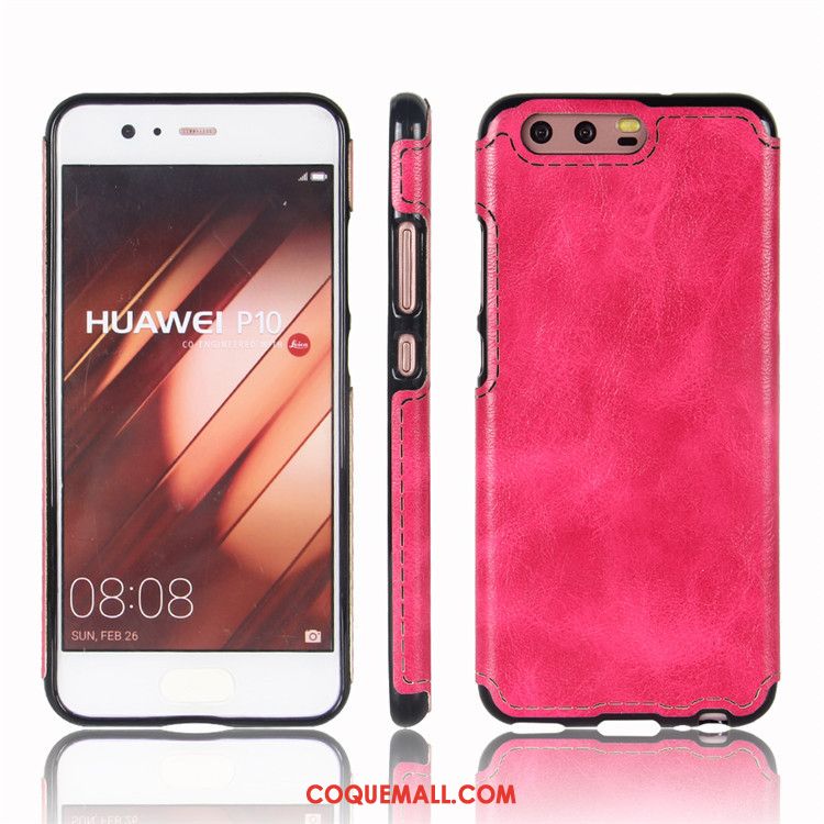 Étui Huawei P10 Bleu Couvercle Arrière Incassable, Coque Huawei P10 Cuir Protection