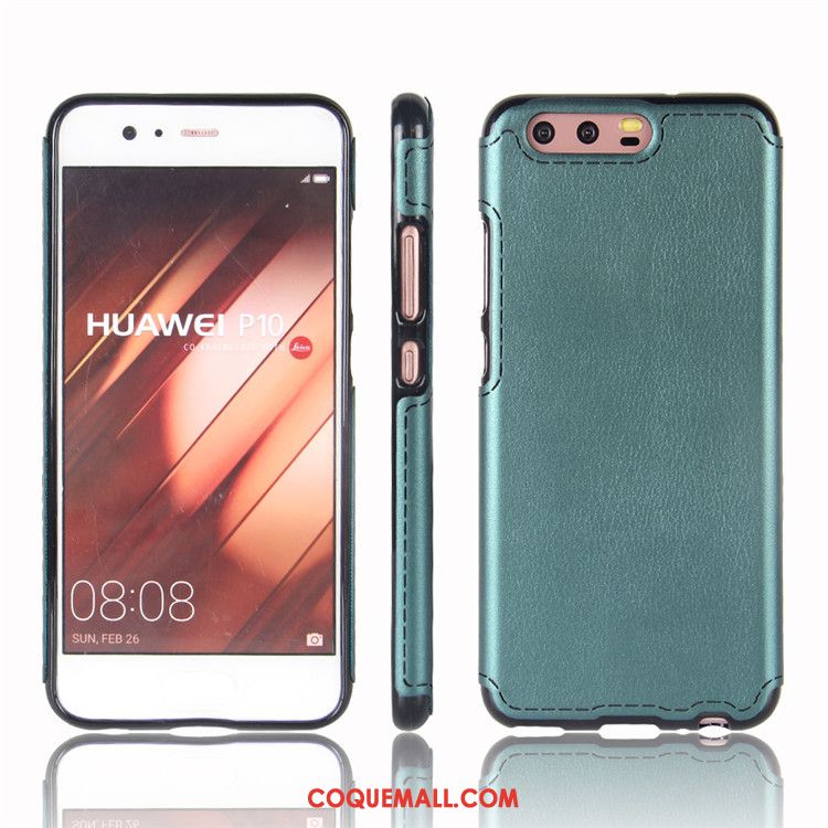 Étui Huawei P10 Bleu Couvercle Arrière Incassable, Coque Huawei P10 Cuir Protection