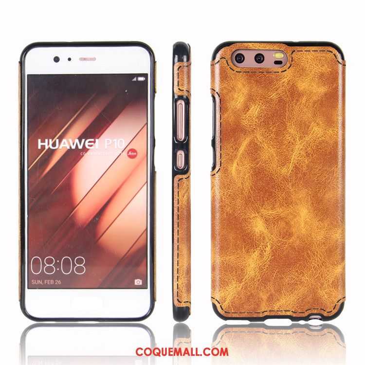 Étui Huawei P10 Bleu Couvercle Arrière Incassable, Coque Huawei P10 Cuir Protection