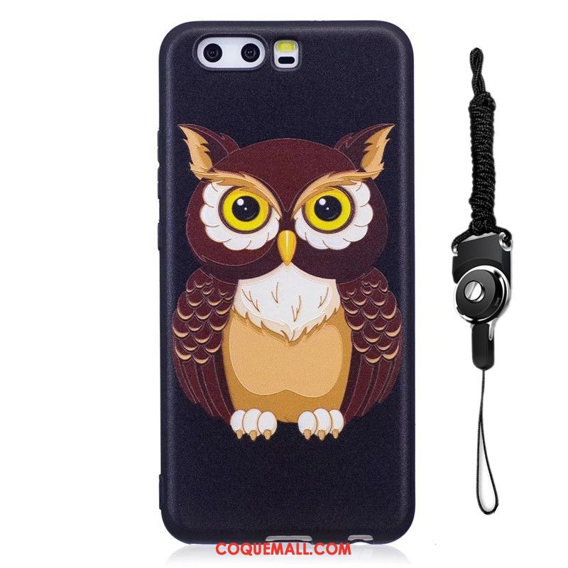 Étui Huawei P10 Dessin Animé Protection Téléphone Portable, Coque Huawei P10 Gaufrage Bleu