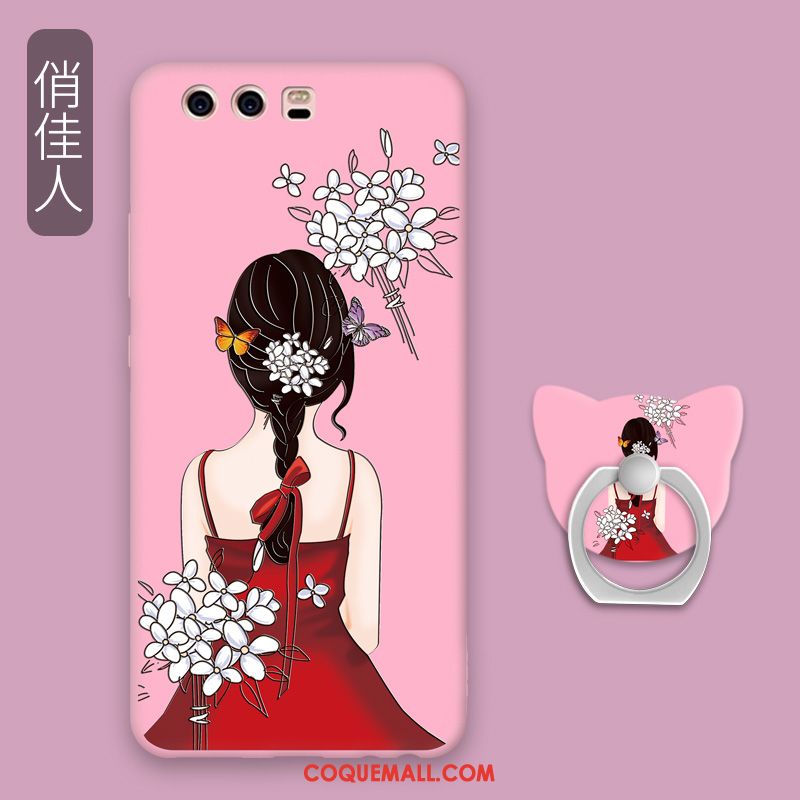 Étui Huawei P10 Fluide Doux Rose Incassable, Coque Huawei P10 Téléphone Portable Tout Compris