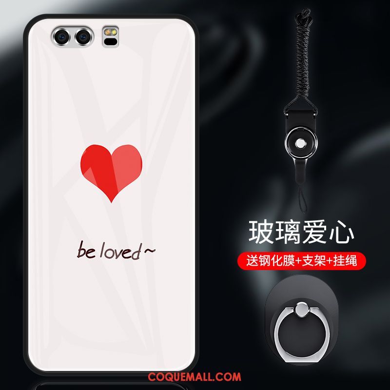 Étui Huawei P10 Fluide Doux Verre Amour, Coque Huawei P10 Téléphone Portable Peinture