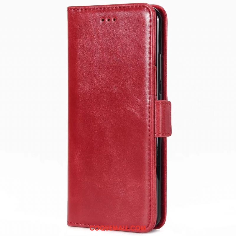 Étui Huawei P10 Incassable Carte Portefeuille, Coque Huawei P10 Rouge Étui En Cuir