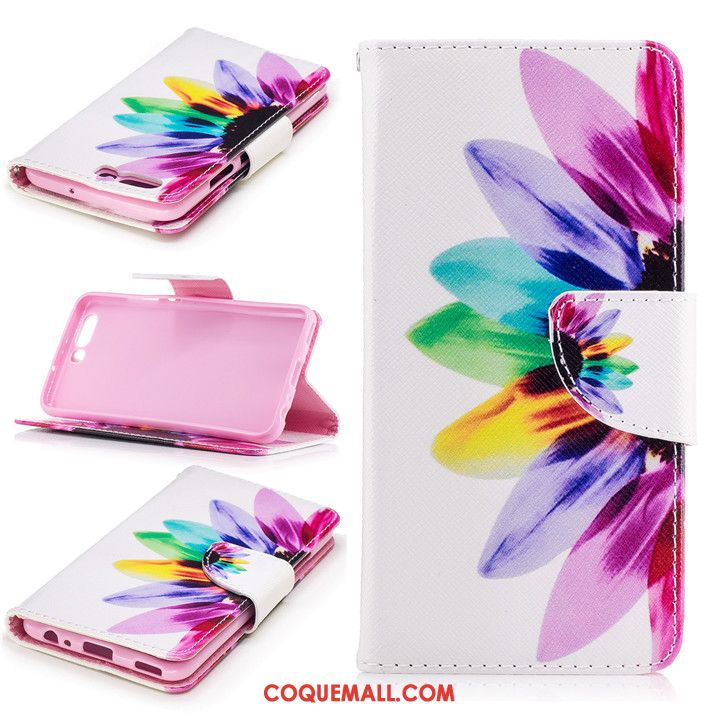 Étui Huawei P10 Incassable Étui En Cuir Clamshell, Coque Huawei P10 Fluide Doux Violet