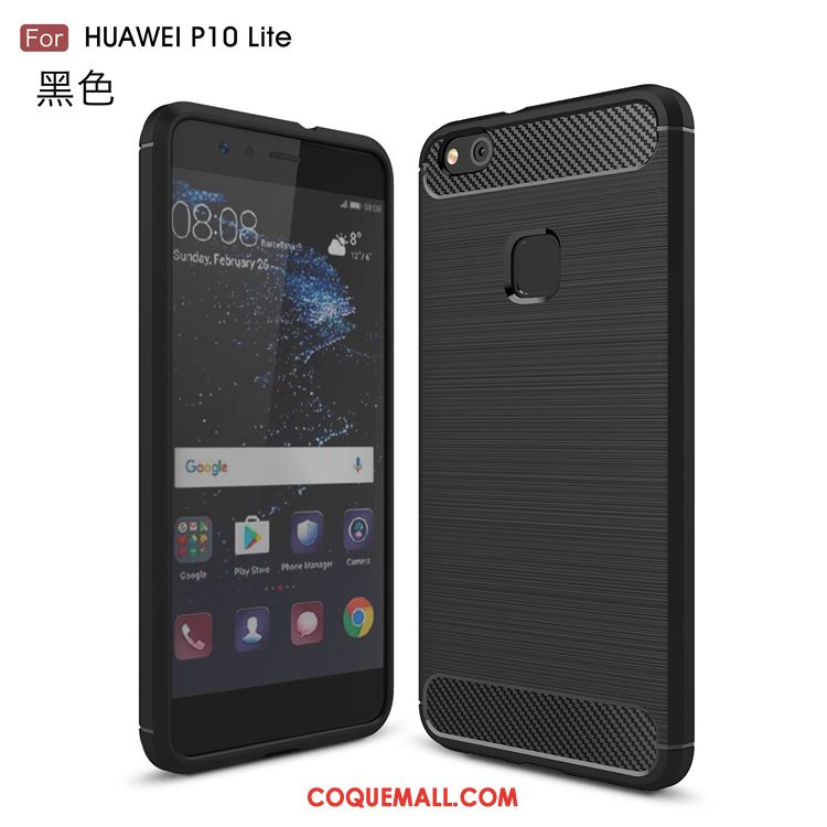 Étui Huawei P10 Lite Bleu Fluide Doux Protection, Coque Huawei P10 Lite Soie Téléphone Portable