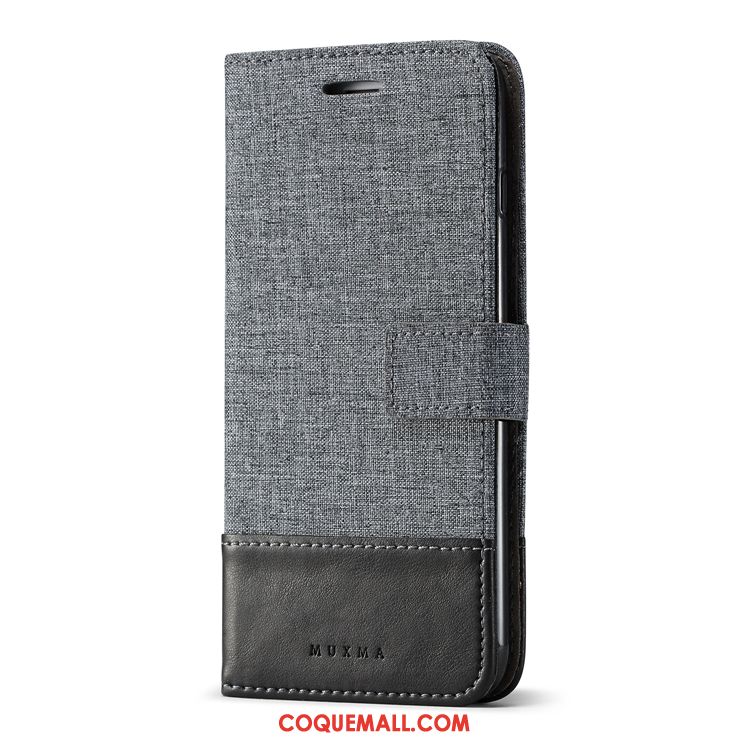 Étui Huawei P10 Lite Denim Gris Protection, Coque Huawei P10 Lite Carte Étui En Cuir Braun