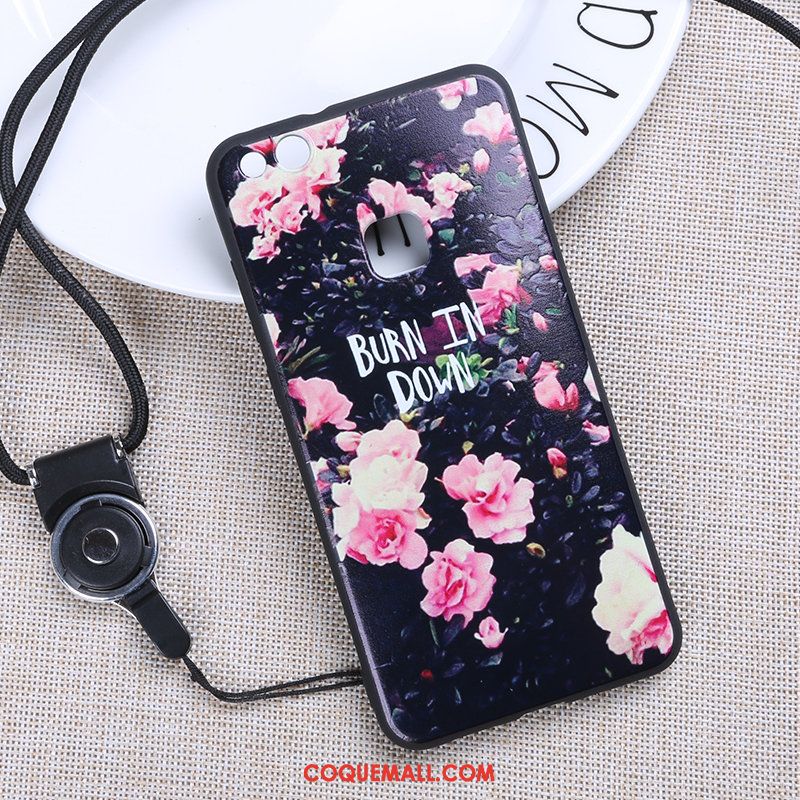 Étui Huawei P10 Lite Peinture Noir Protection, Coque Huawei P10 Lite Jeunesse Ornements Suspendus