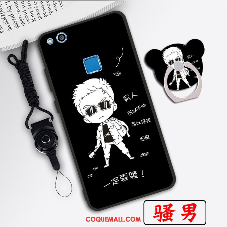 Étui Huawei P10 Lite Protection Créatif Tendance, Coque Huawei P10 Lite Dessin Animé Téléphone Portable Beige